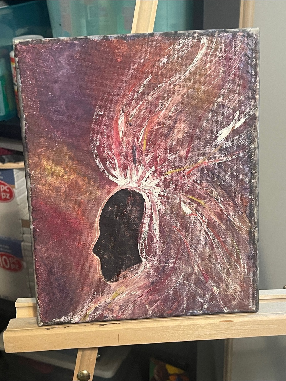 Original Abstract Acrylic On Canvas Painting